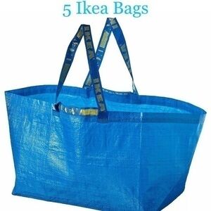 5 bags frakta Ikea sturdy shopping or storage new